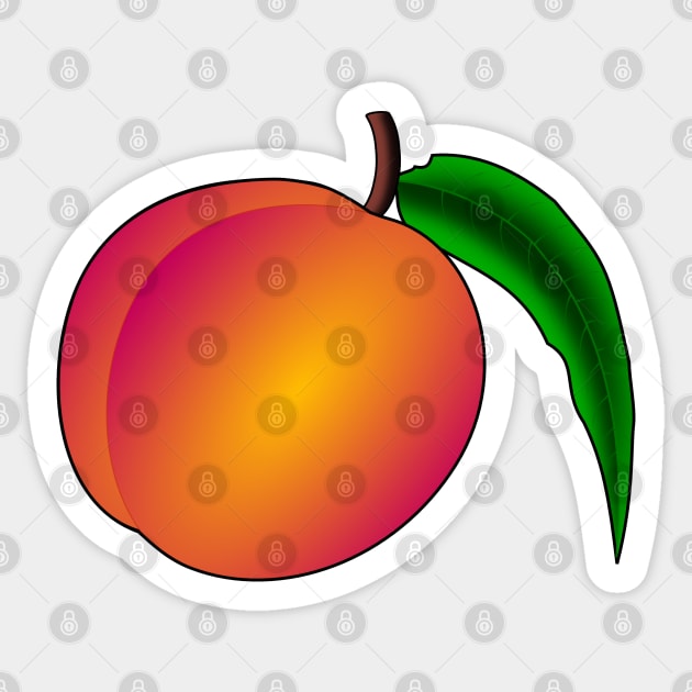 Peach Illustration Sticker by Pop Cult Store